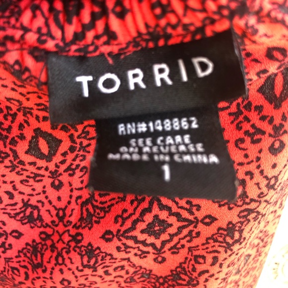 Torrid Tile Print Georgette Ruffle Cami Top 1x - Picture 8 of 8